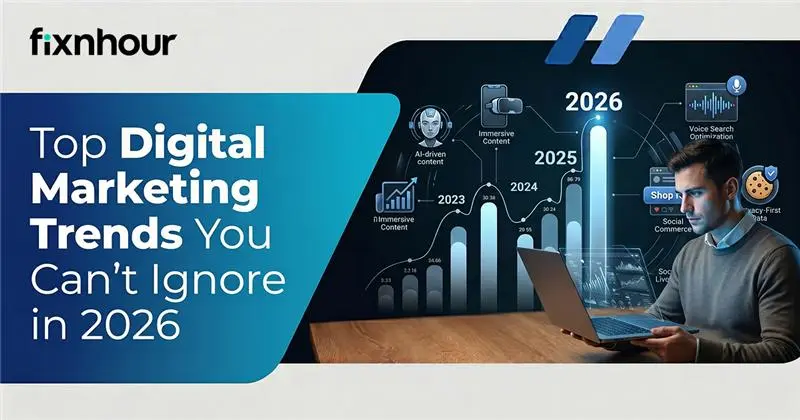 digital marketing trends concept, online marketing strategy 